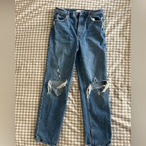 Abercrombie 90s straight ultra high rise jean
